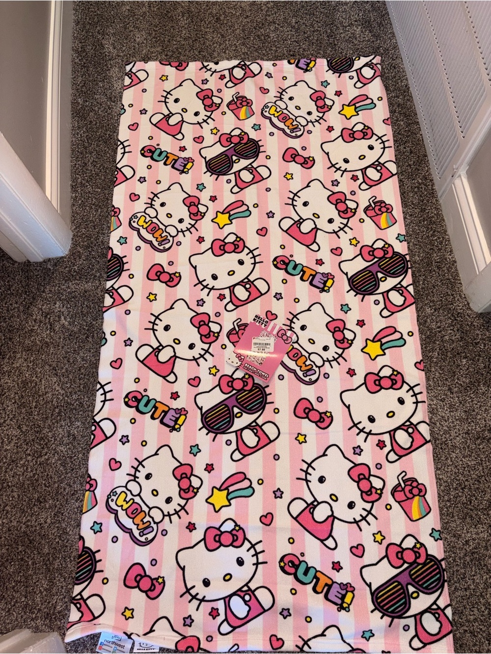 Pink Hello Kitty Beach Towel